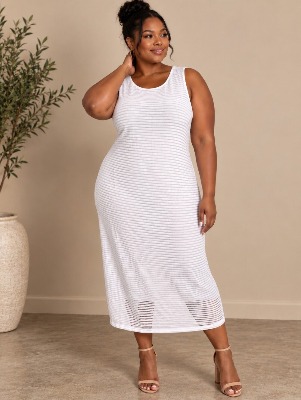 Jennifer Lopez White Maxi Dress, Bridal Shower Size 14